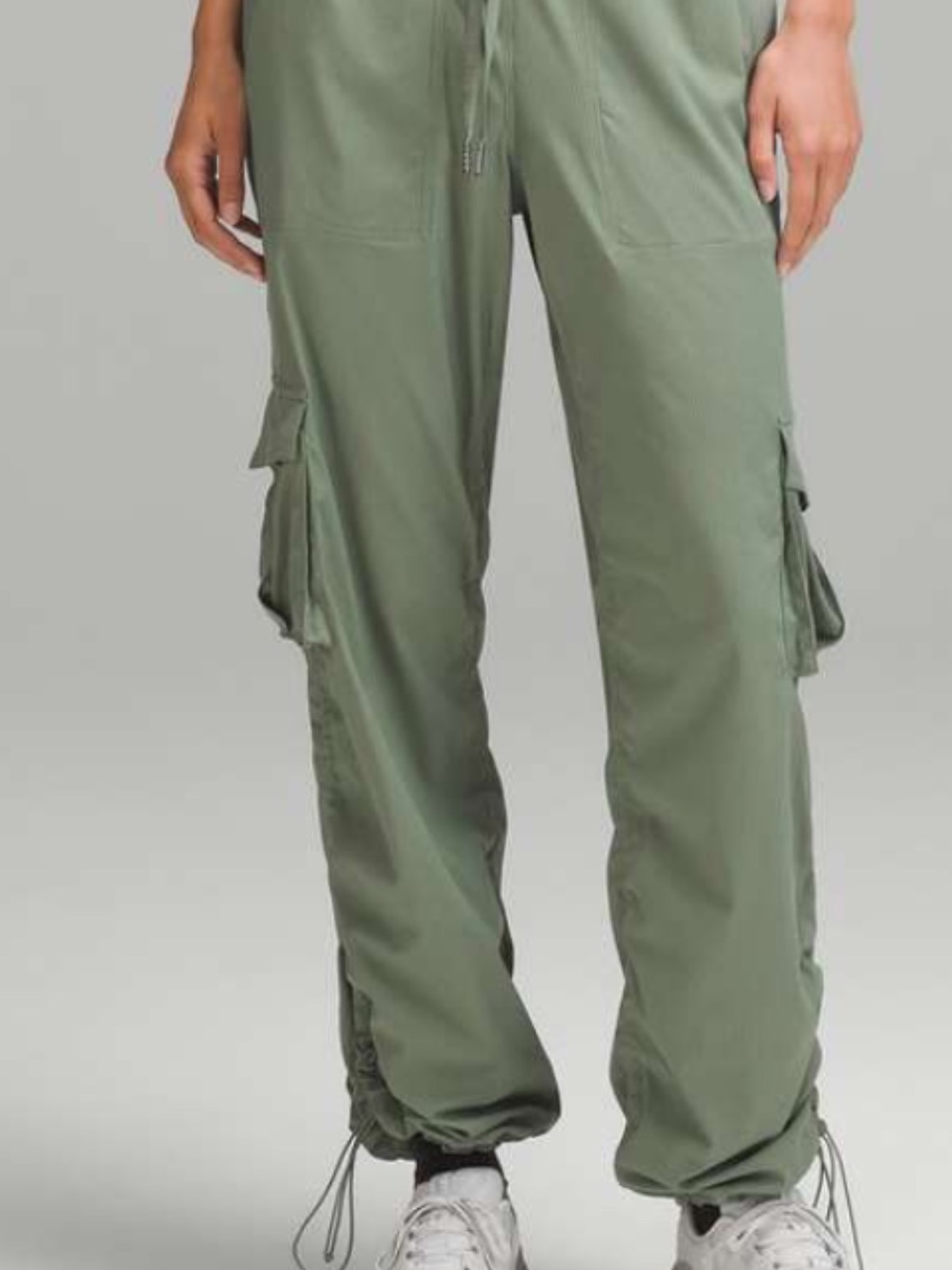 Lululemon Dance Studio relaxed fit mid-rise army green cargo pants